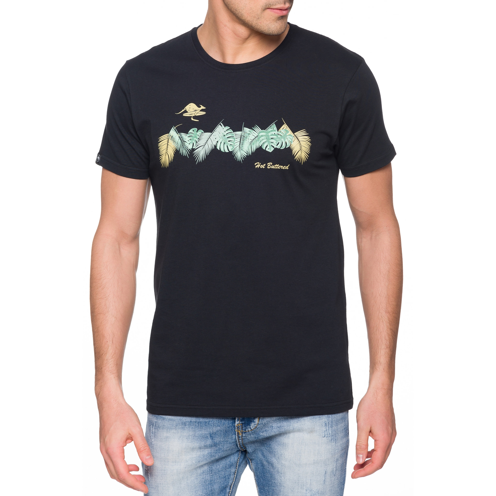 Camiseta Hot Buttered ALOHA Nero