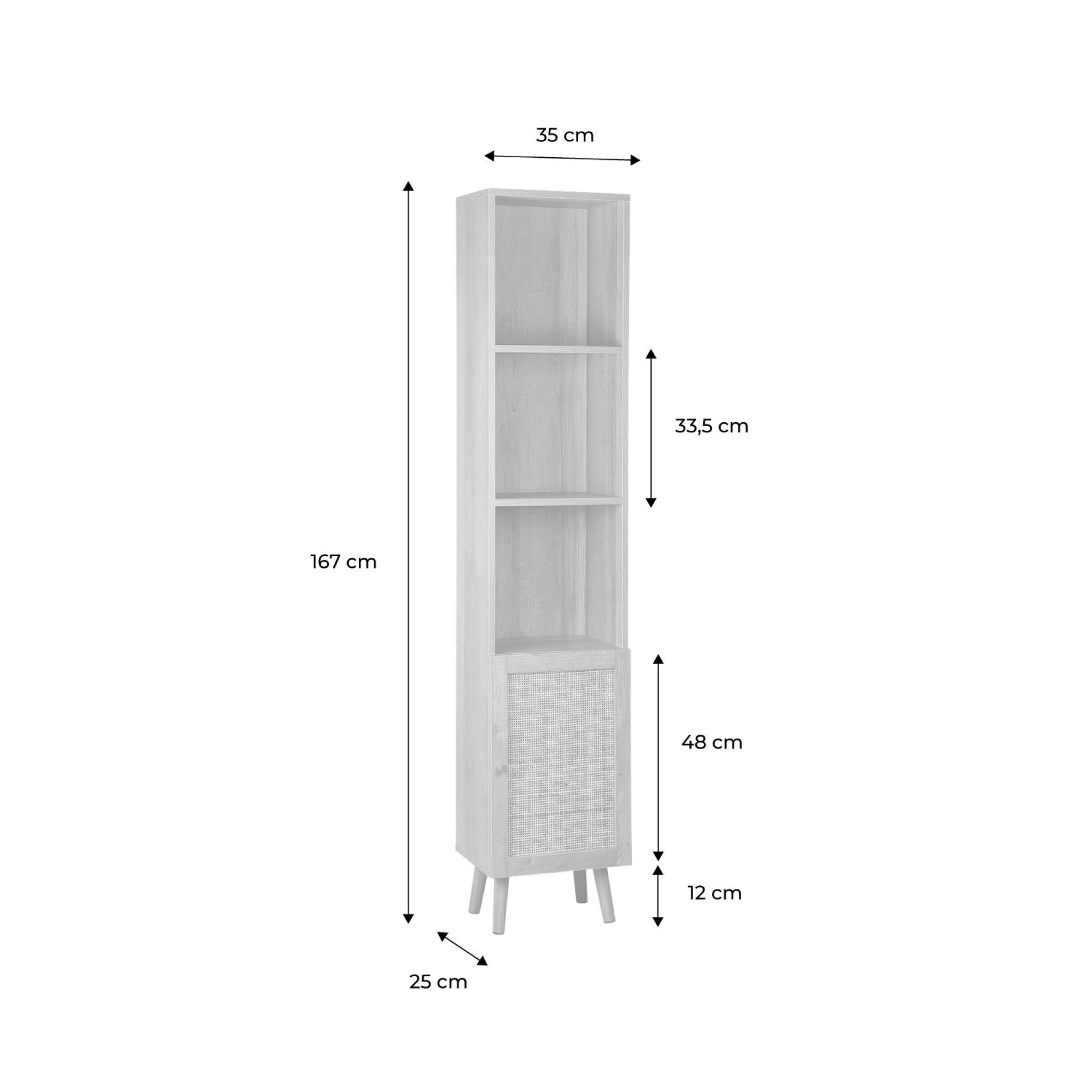 Colonne de rangement pour salle de bain. Bohème. L 35 x P 25 x H 167cm