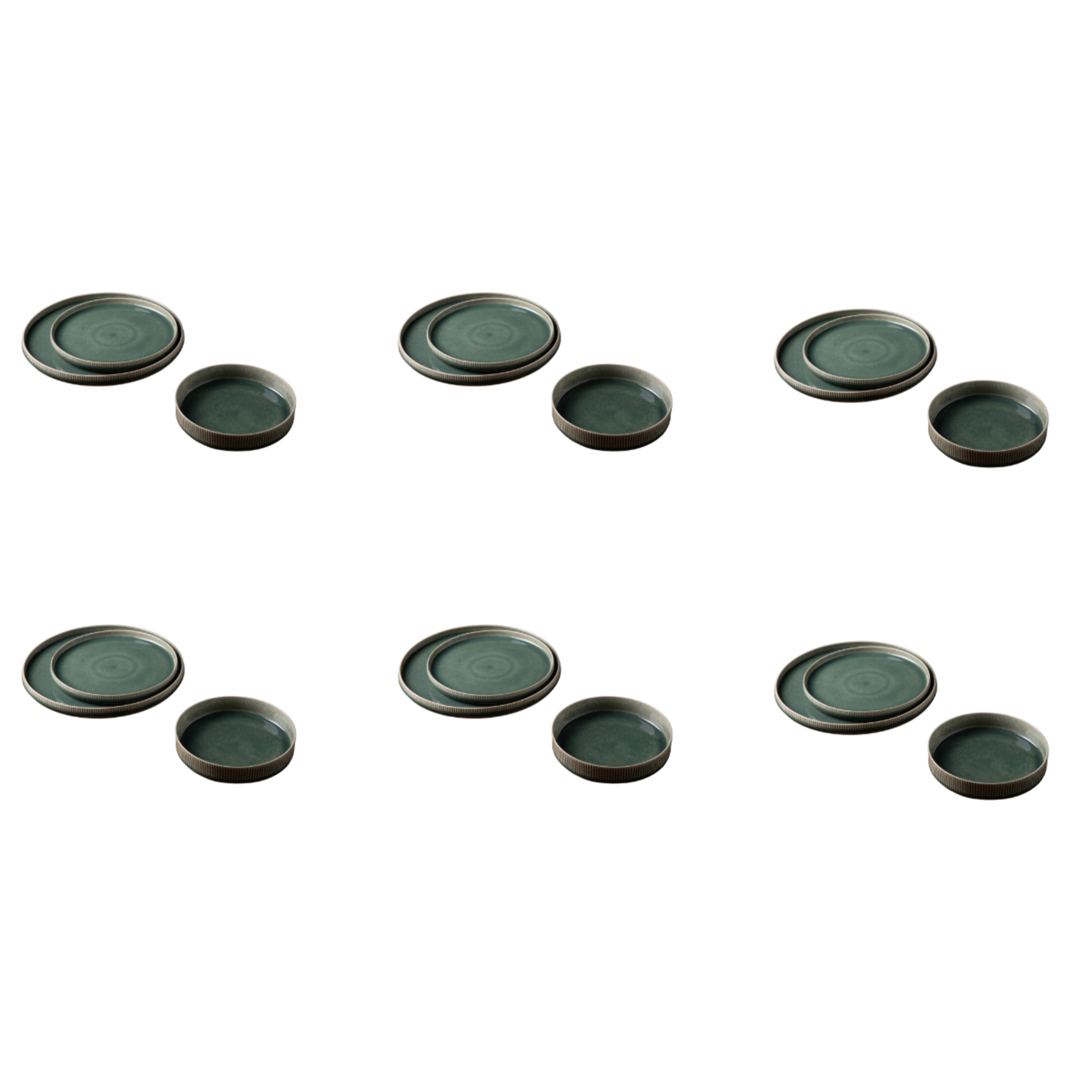 Service 18 pièces vert - "Jade"