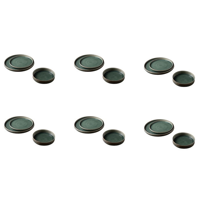 Service 18 pièces vert - "Jade"