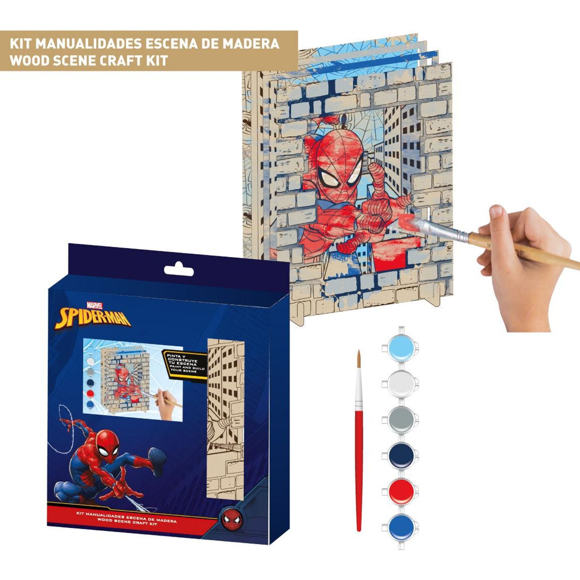 Figuras Coloreables Madera Spiderman