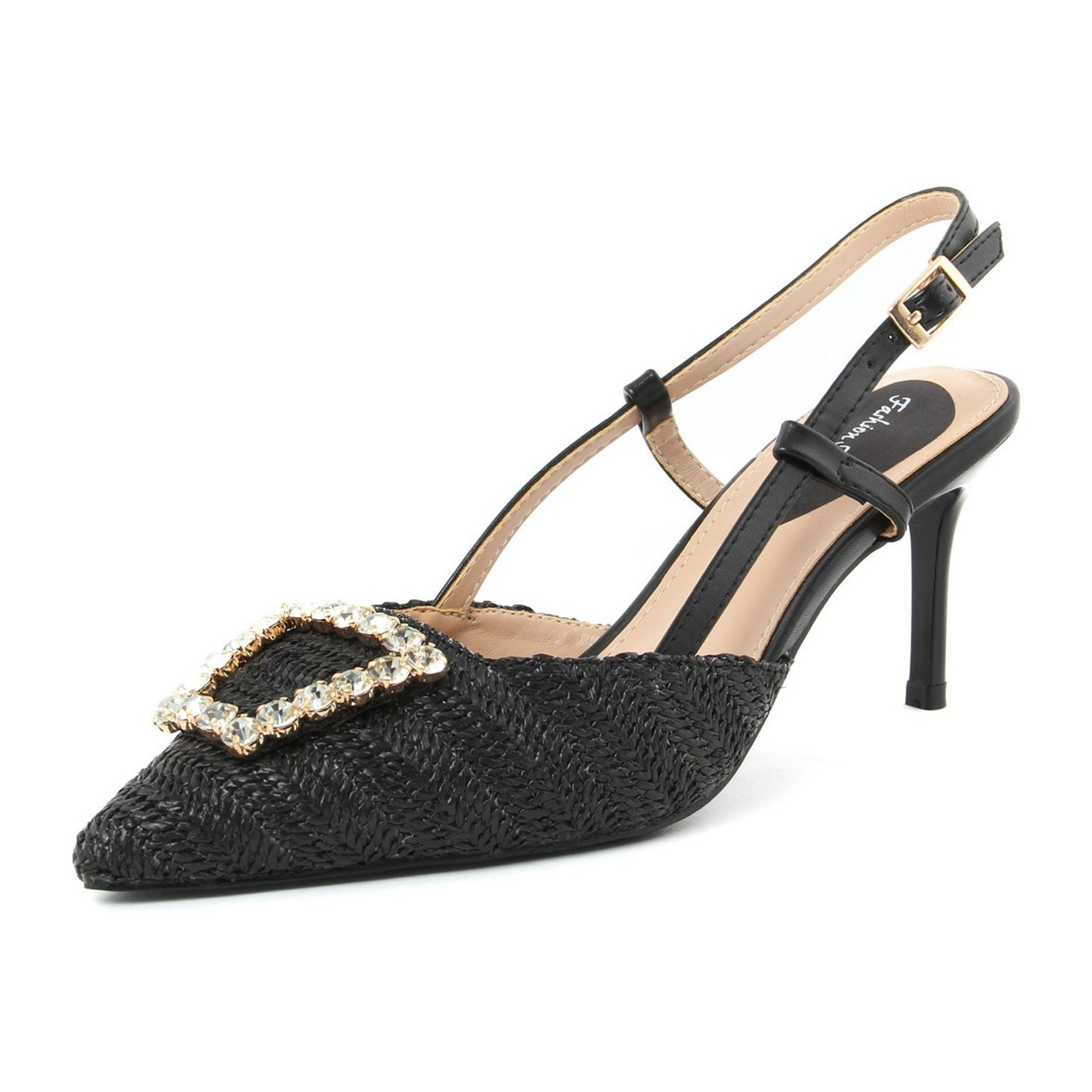 Slingback Donna colore Nero-Altezza tacco:8cm