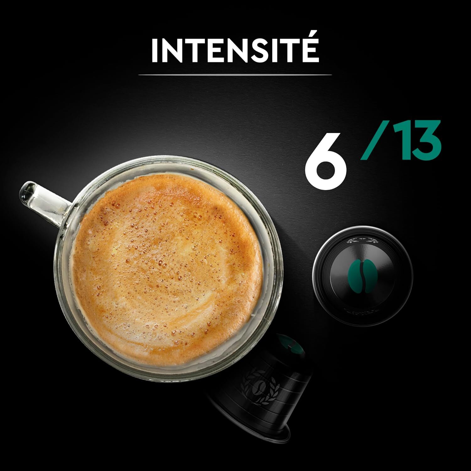 Capsules Compatibles Nespresso Espresso demi-cafeiné n°6 x30