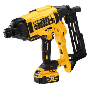 Agrafeuse pour clôture DEWALT XR 18V 5Ah Li-Ion Brushless avec 2 batteries et 1 chargeur - DCFS950P2-QW - En coffret