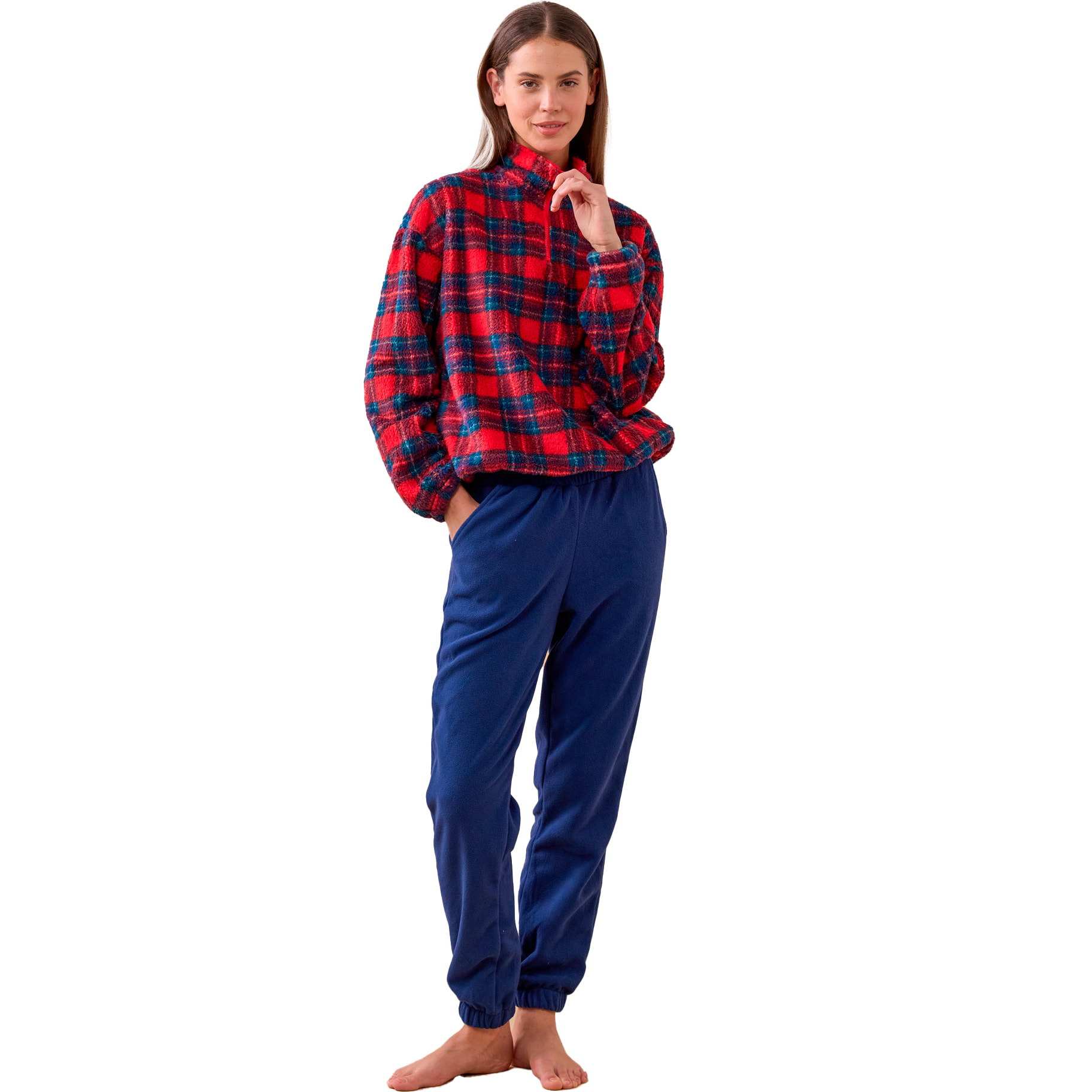 Pigiama donna trish red in eco pelliccia Noidinotte