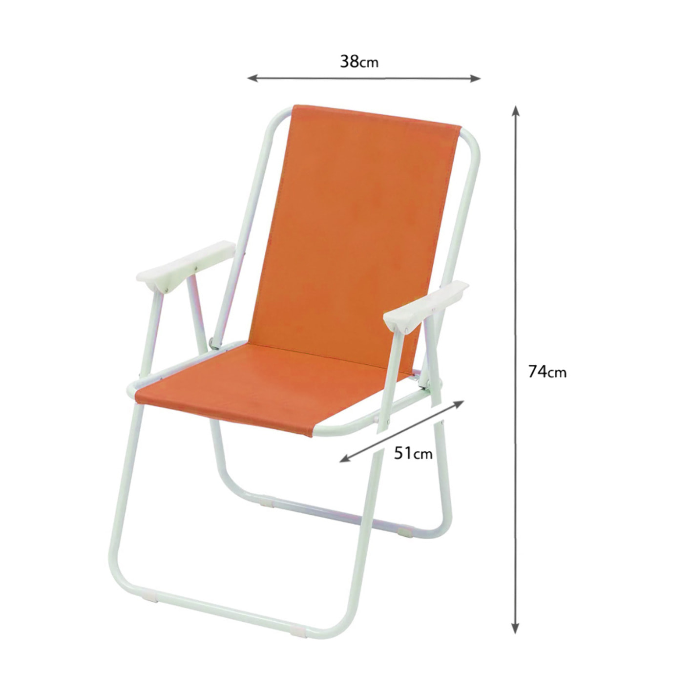 Sedia Camping Spiaggia Pieghevole Con Schienale Modello Miramare