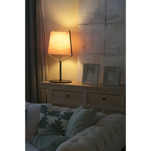 STOOD Sobremesa negro y madera