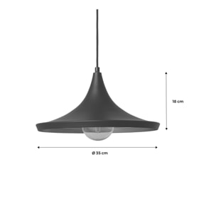 Suspension intérieur métal noir et or Ø 35cm Margot