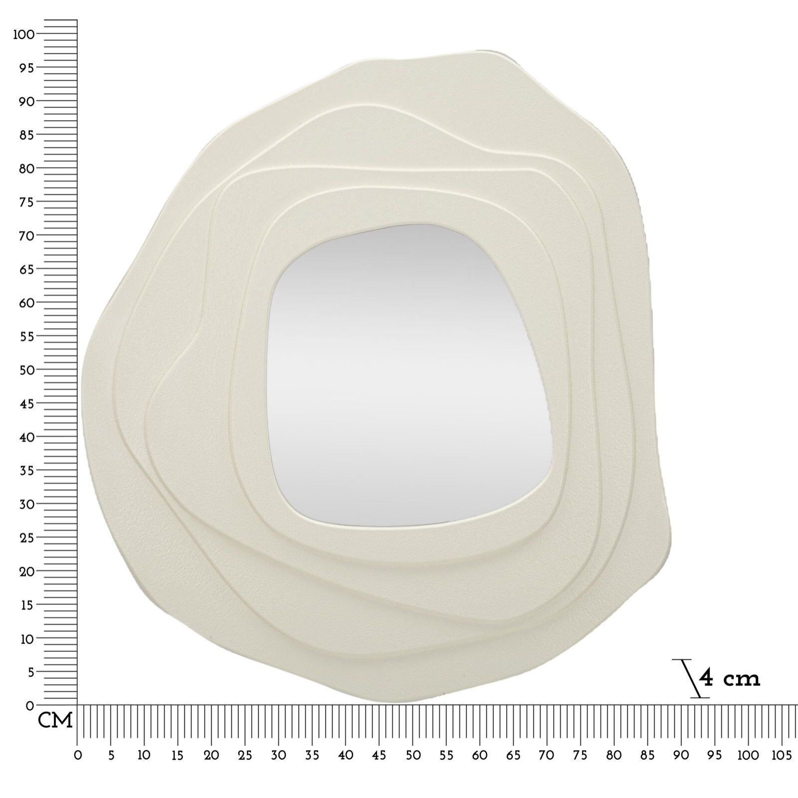 SPECCHIO DA MURO DALIA BIANCO CM 90X4X97