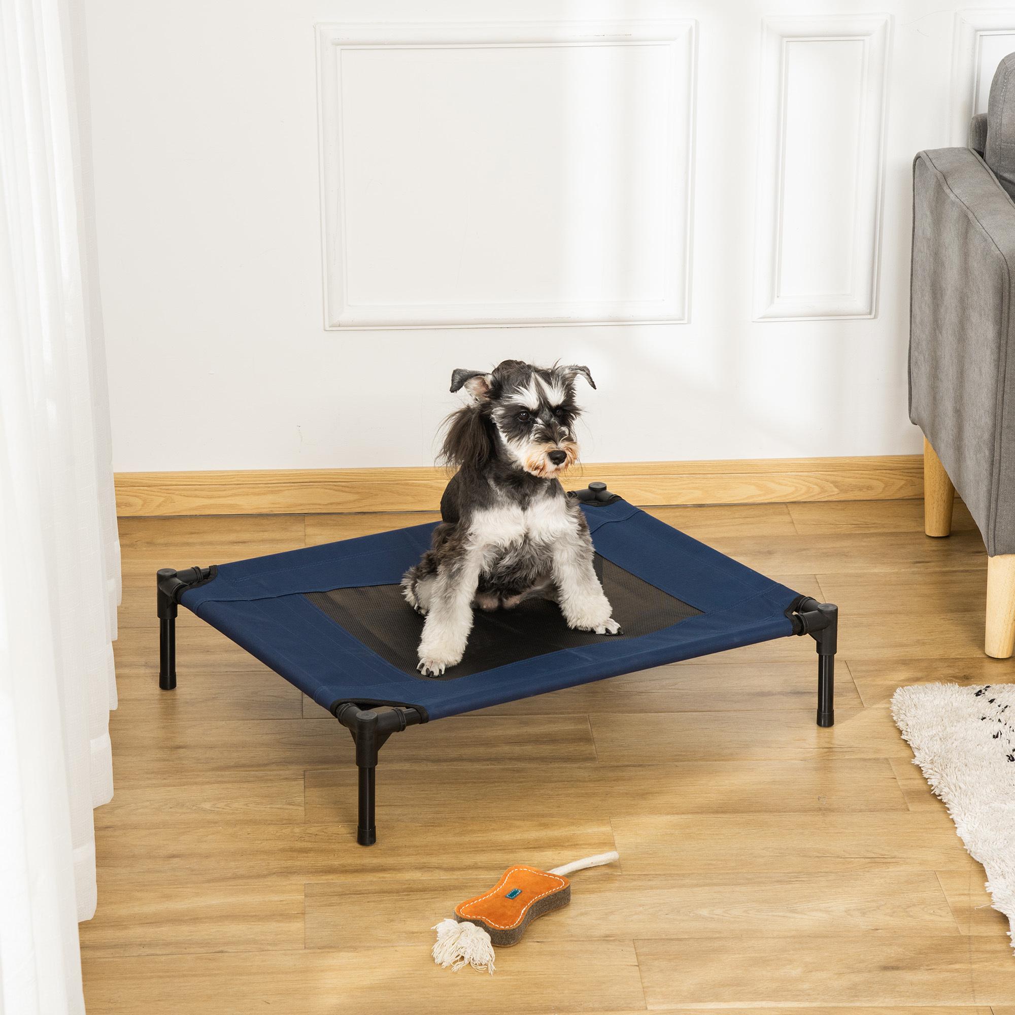 Cama para Mascotas de Oxford Metal 76x61x18 cm Azul y Negro