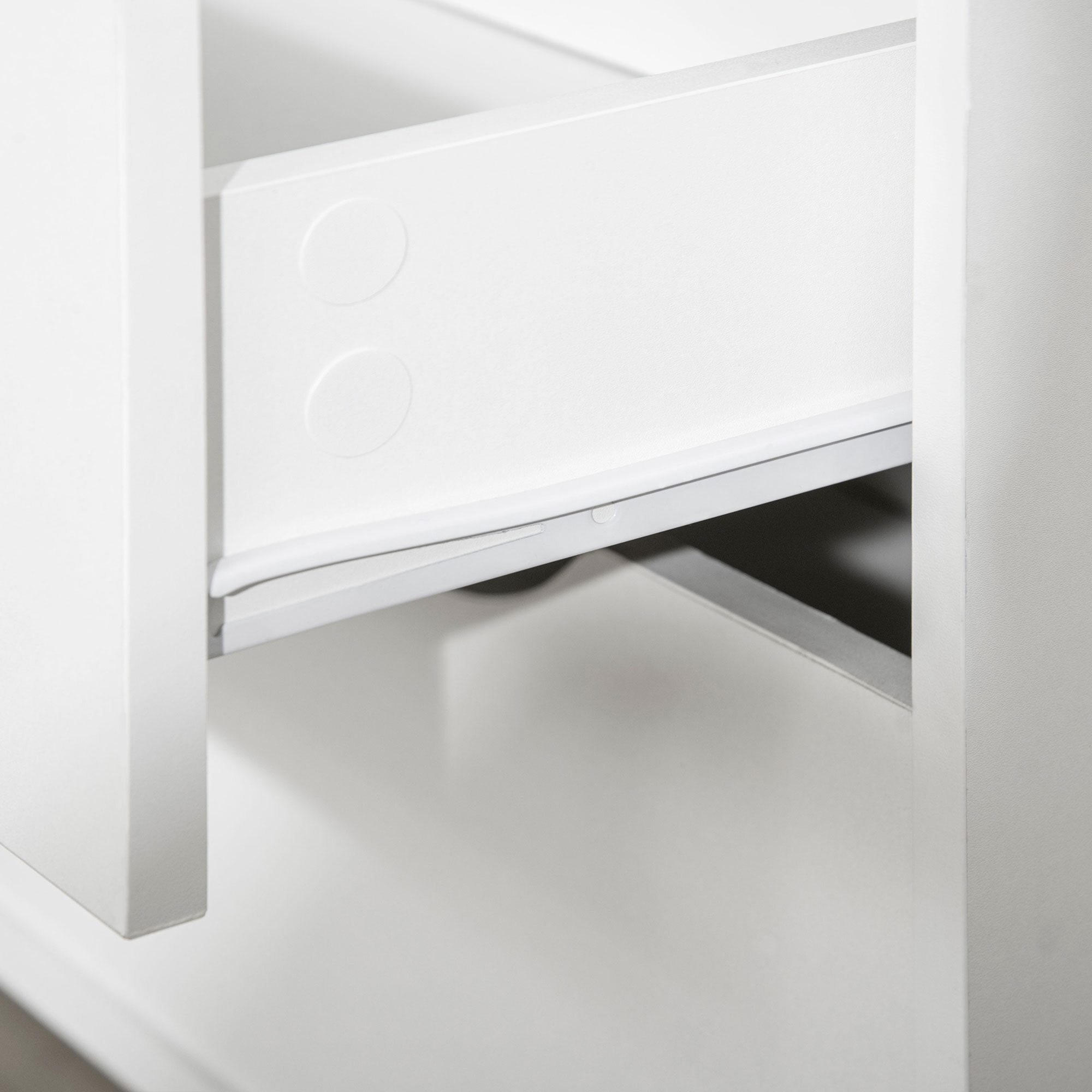 Cómoda con 5 Cajones, Cómoda Dormitorio con Patas Elevadas de Madera, Cajonera para Salón, Oficina, Estilo Nórdico, 99x39x101 cm, Blanco y Roble