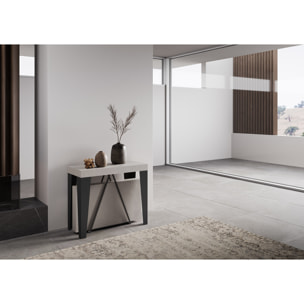 Consolle allungabile 90x40/196 cm Algo Small cashmere telaio antracite