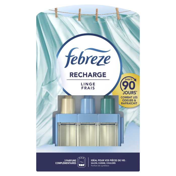 7 Recharges Linge Frais Pour Desodorisant Electrique, 20ml, Febreze Smart