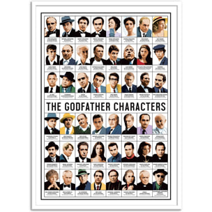 Affiche - The Godfather Characters - Olivier Bourdereau