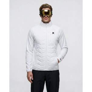 Chaqueta híbrida aislante para hombre KUSTOM MOTUS Hybrid Insulated - Blanco