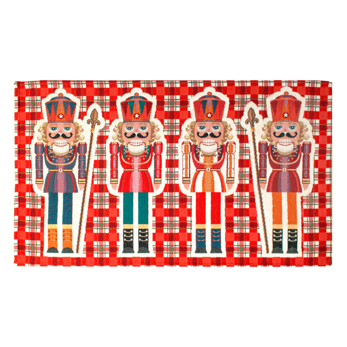 Tappeto Ingresso Arredo Natalizio Schiaccianoci