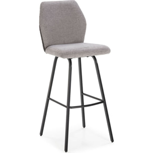 Lot de 2 tabourets de bar en tissu et simili - GARANCE