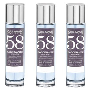 Caravan fragancias set de 3 frascos perfume de hombre nº58, de 150 ml