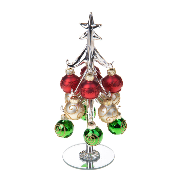 Albero con Ornamenti - Pezzi 2 - 9xH21x9cm - Bianchi Dino SpA