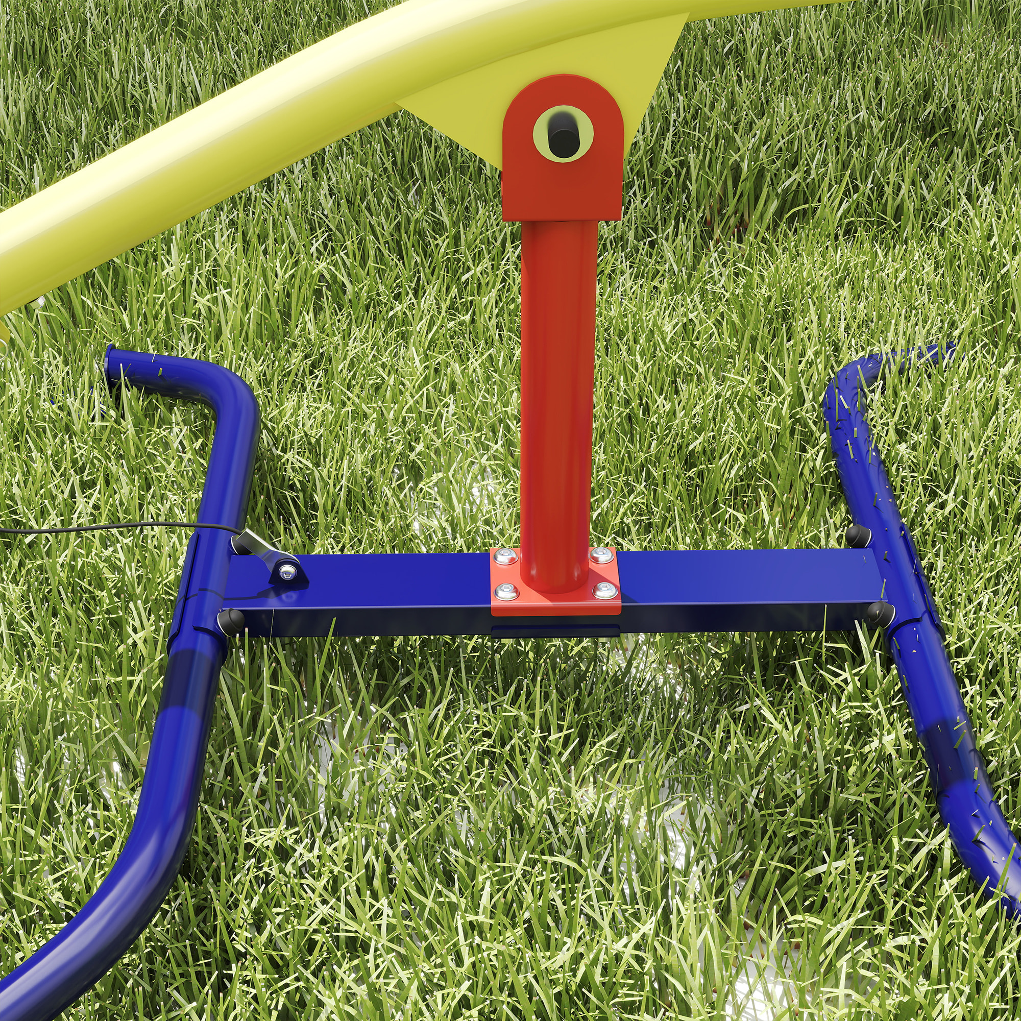 Trébuchet rotatif - sièges dossiers rembourrés - max. 200Kg - acier jaune