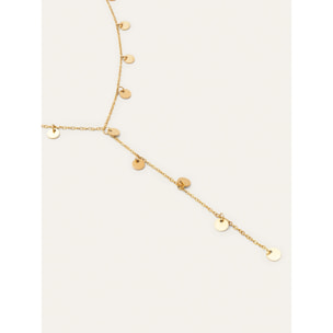 Collana And Mini Moon in Acciaio Placcato Oro