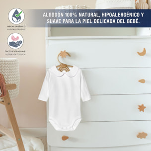 Body bebé manga larga cuello polo piqué
