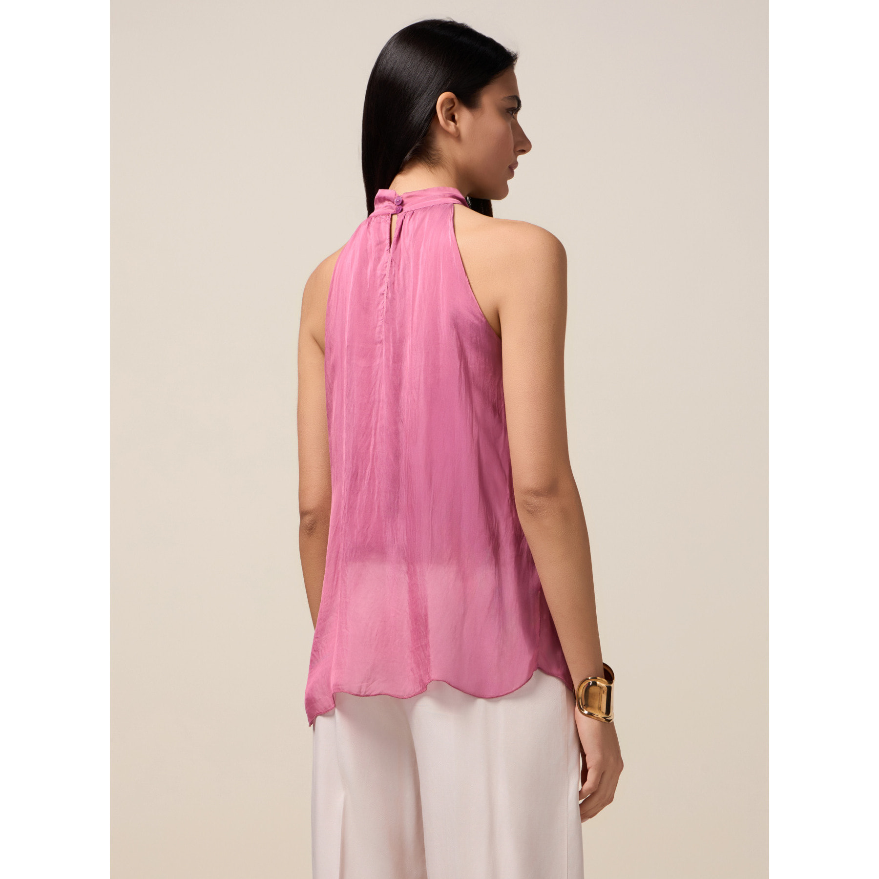 Oltre - Top misto seta - Rosa