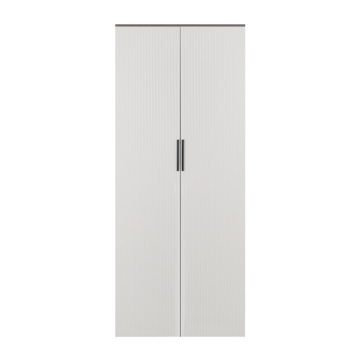 Armadio salvaspazio camera 7 ripiani avorio 87x54x210 cm - Trama