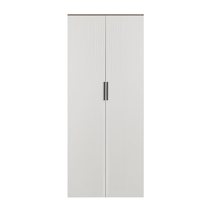 Armadio salvaspazio camera 7 ripiani avorio 87x54x210 cm - Trama