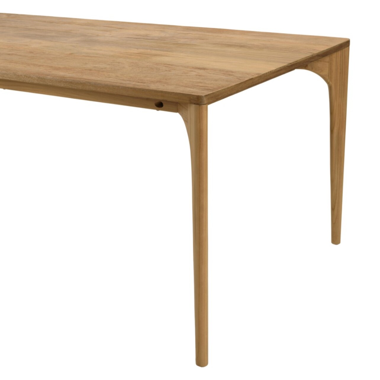 MAXENCE - Table à manger rectangulaire 220x100cm en teck recyclé