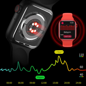 Smartwatch AW9 con corona multifunción. Termómetro, monitor cardiaco, oxígeno en sangre, llamadas bluetooth.