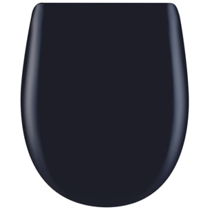 Abattant easy clip avec descente manuelle uni - Noir