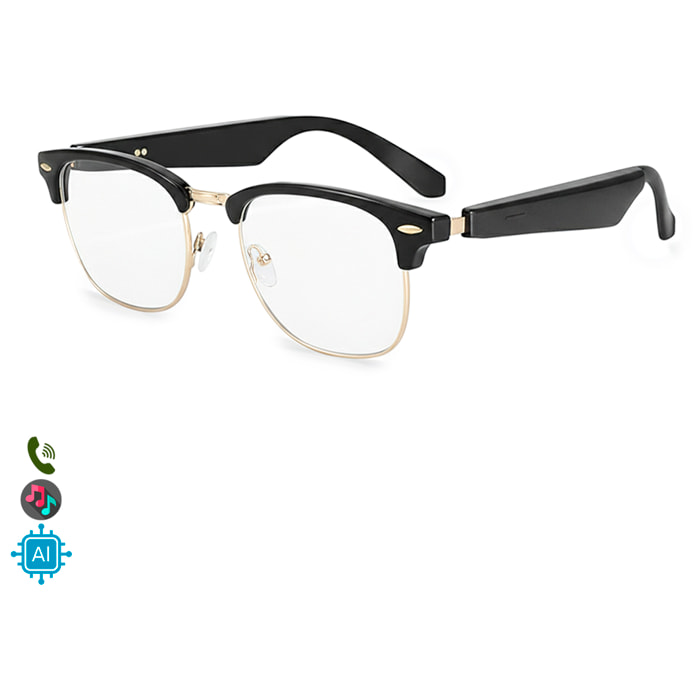 Occhiali intelligenti A03-316C2, lenti fotocromatiche, controllo chiamata bluetooth, assistente vocale, traduzione AI.