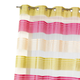 Voilage en organza à fines rayures horizontales - Rose Blush