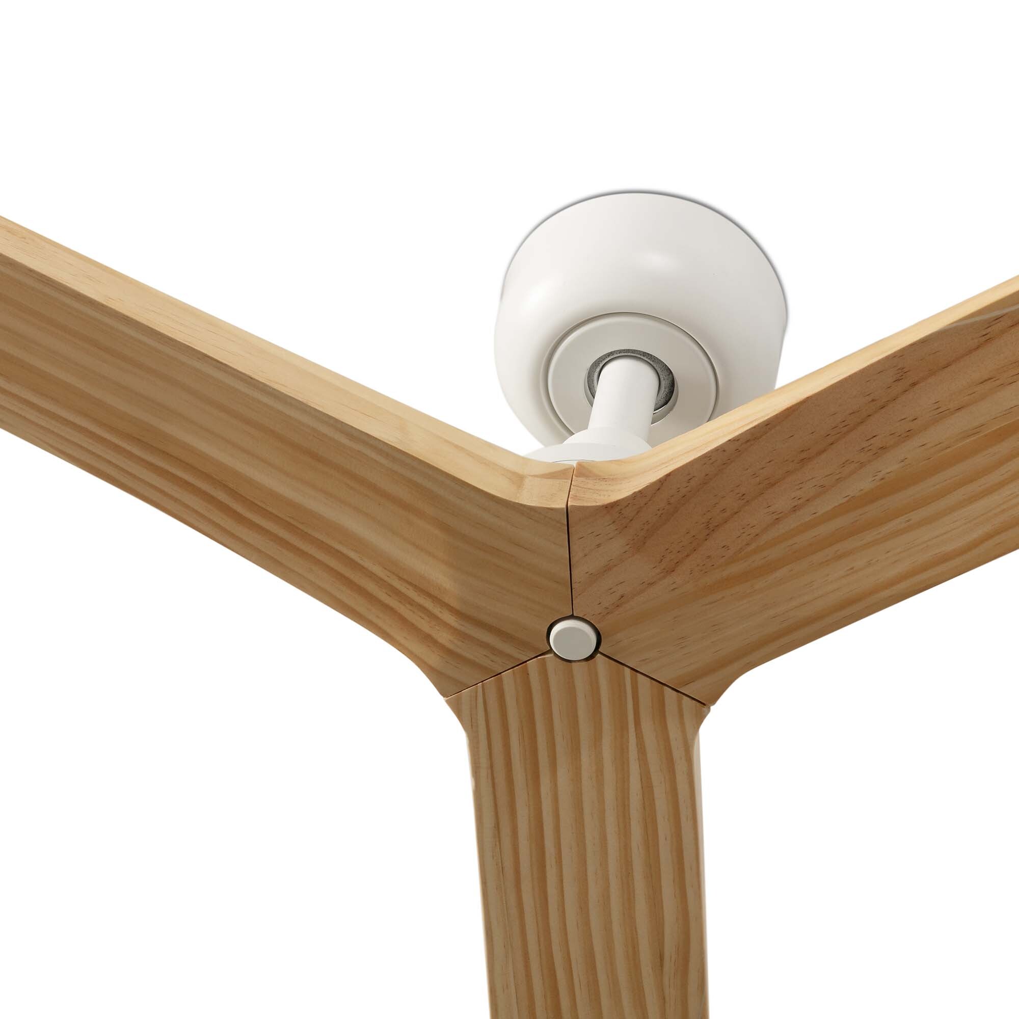 KLIM M Ventilateur blanc/bois chêne DC