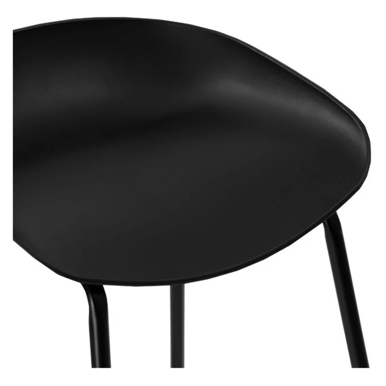 Lot de 2 chaises de bar noires H76cm - Yoshi