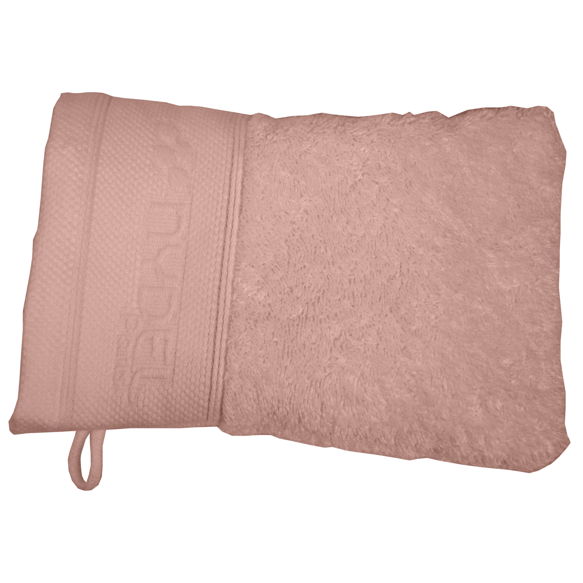 Lot de 2 gants de toilette rose poudré - 100 % coton bio 700 g/môì