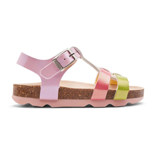 Sandalias de Niña Con Cierre Hebilla Multicolor