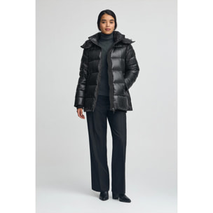 Chaqueta de plumas Ofelia negra con logo Polo Club