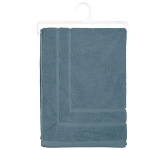 Tapis de bain "Praia" en coton bleu orage 50x70cm