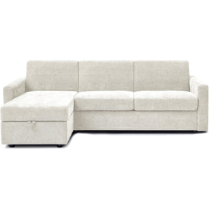 Canapé d'angle réversible convertible express en tissu "Celia" - 3 places  - Beige