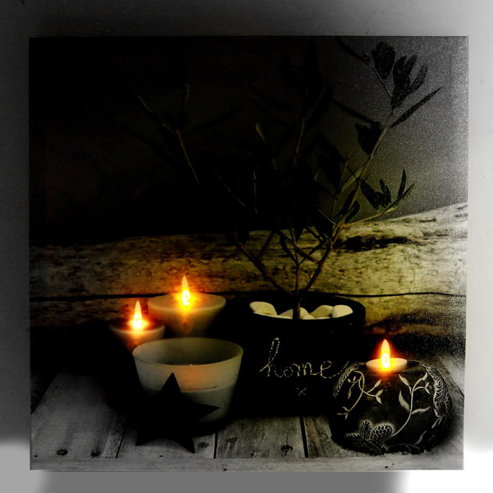 Quadro con led zen cm40x2,3x40