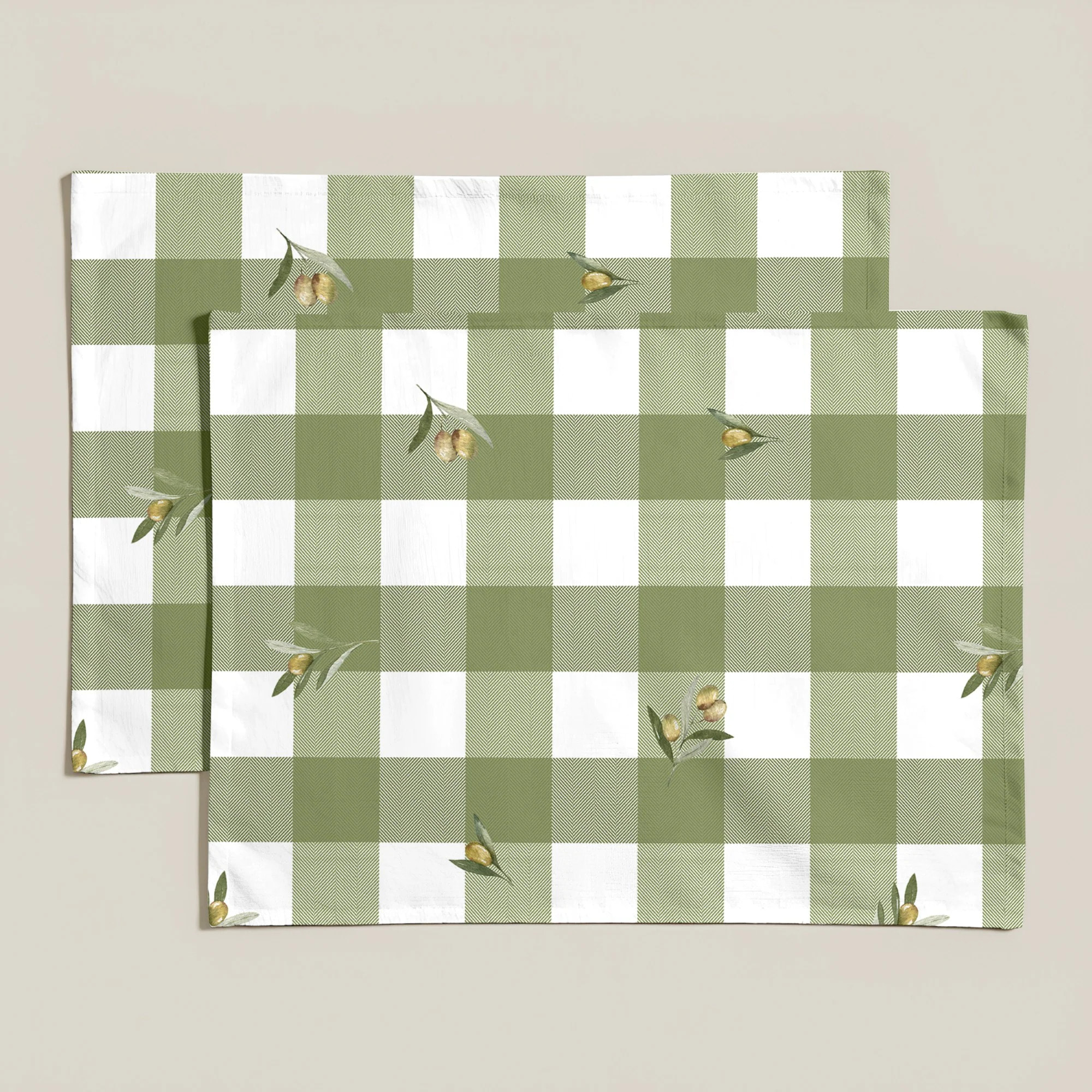 Lot de 2 sets de table anti-taches Asier