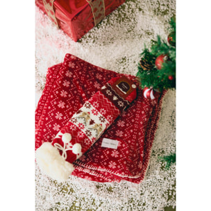 Calzini da donna con interno in pelle di pecora e stampa natalizia