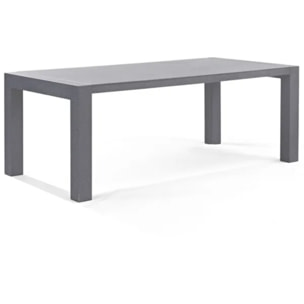 Table de jardin aluminium gris 2 m x 1 m x 0,7 m