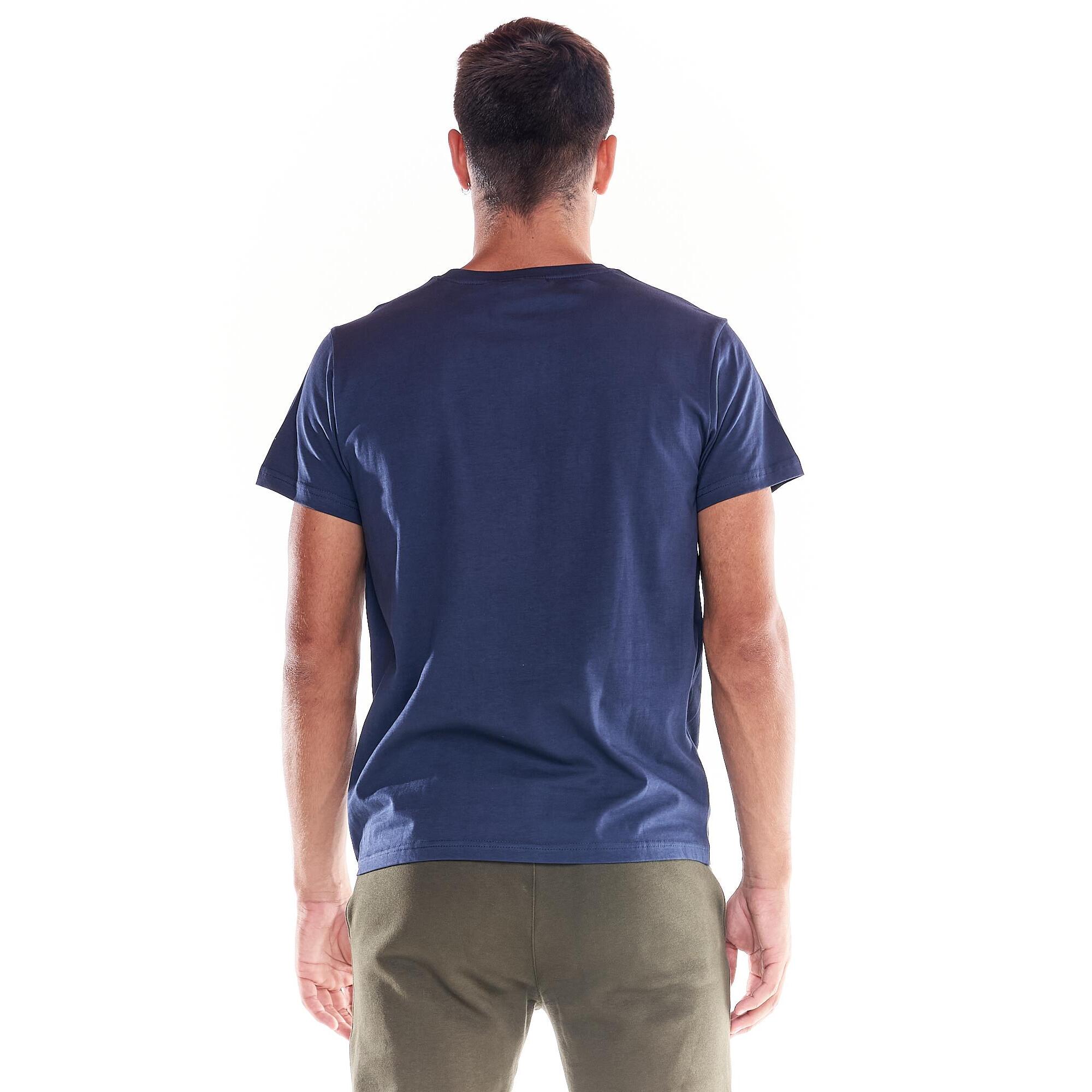 T-shirt da uomo stampa logo centrale Earth Tones