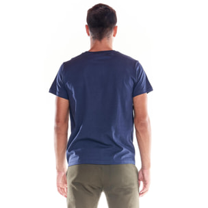 T-shirt da uomo stampa logo centrale Earth Tones