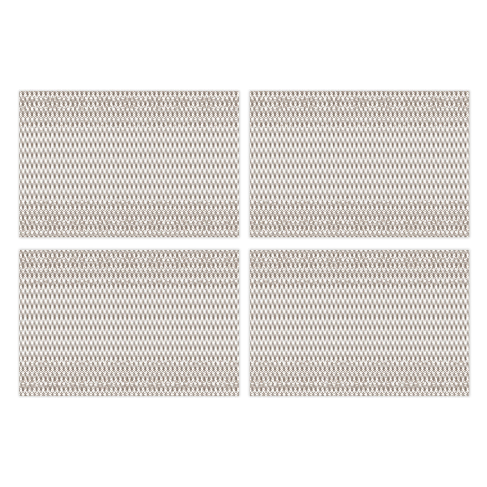 VINILIKO, set de 4 individuales de mesa Invierno beige 4u-30x45 cm