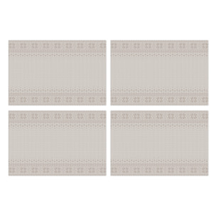 VINILIKO, set de 4 individuales de mesa Invierno beige 4u-30x45 cm