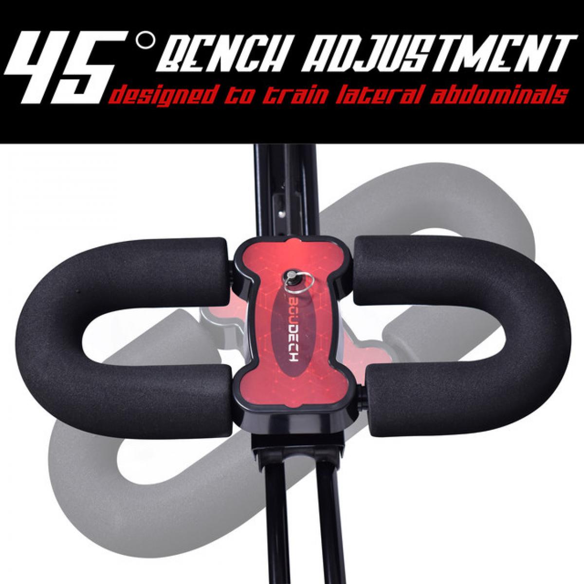 Boudech - AB Trainer Pro 2.0 - Panca Crunch da fitness per addominali alti, bassi frontali e laterali bande elastiche